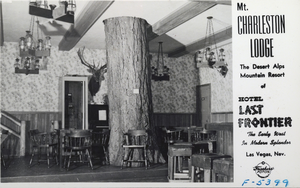 Postcard showing the Mount Charleston Lodge, Nevada, circa 1940s-1950s