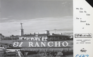 Postcard showing the El Rancho Vegas, Las Vegas, circa 1940s