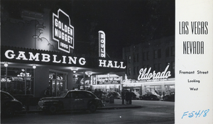 Postcard of Fremont Street, Las Vegas, circa late 1940s