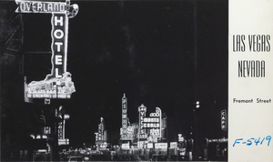 Postcard showing Fremont Street, Las Vegas, circa late 1940s