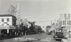 Postcard showing Fremont Street, Las Vegas, circa 1940s