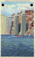Postcard showing Hoover Dam, circa 1930s - 1940s