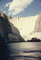 Slide of the downstream face of Hoover Dam, circa late 1930s-1950s