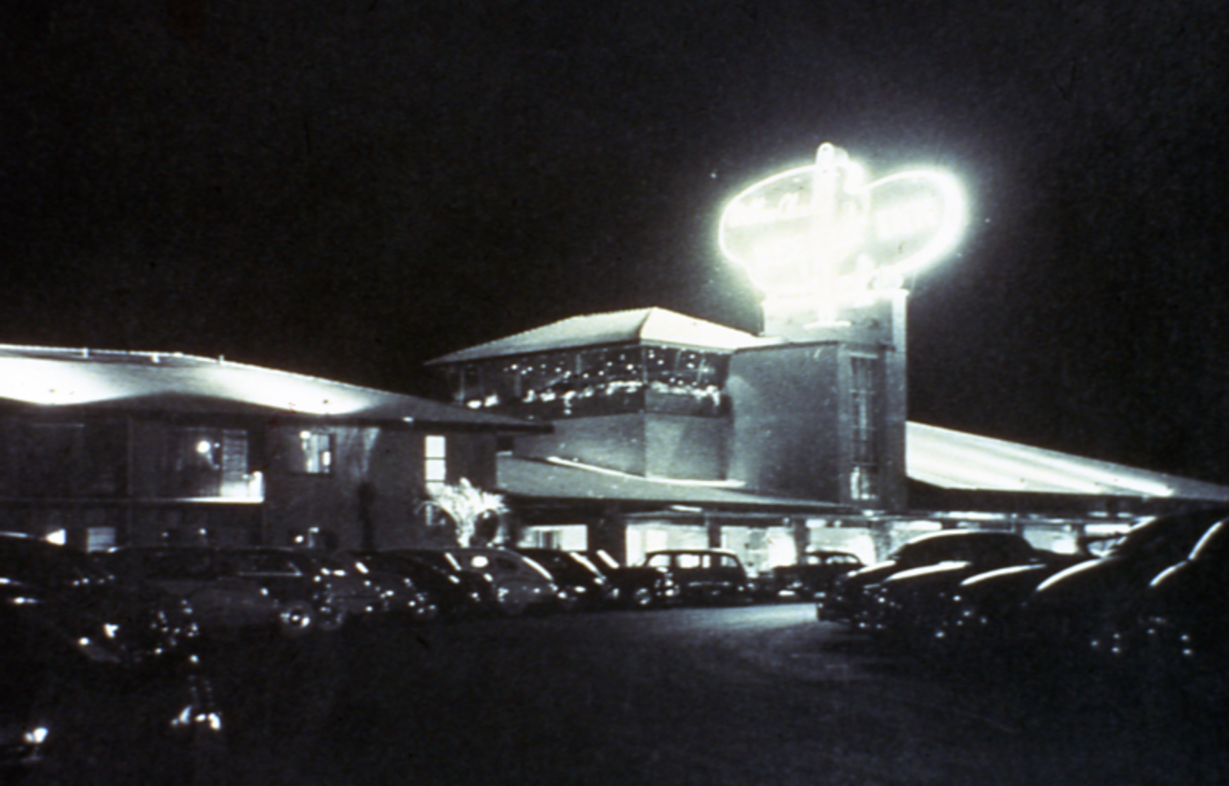 Slide of the Desert Inn at night, Las Vegas, circa 1950s