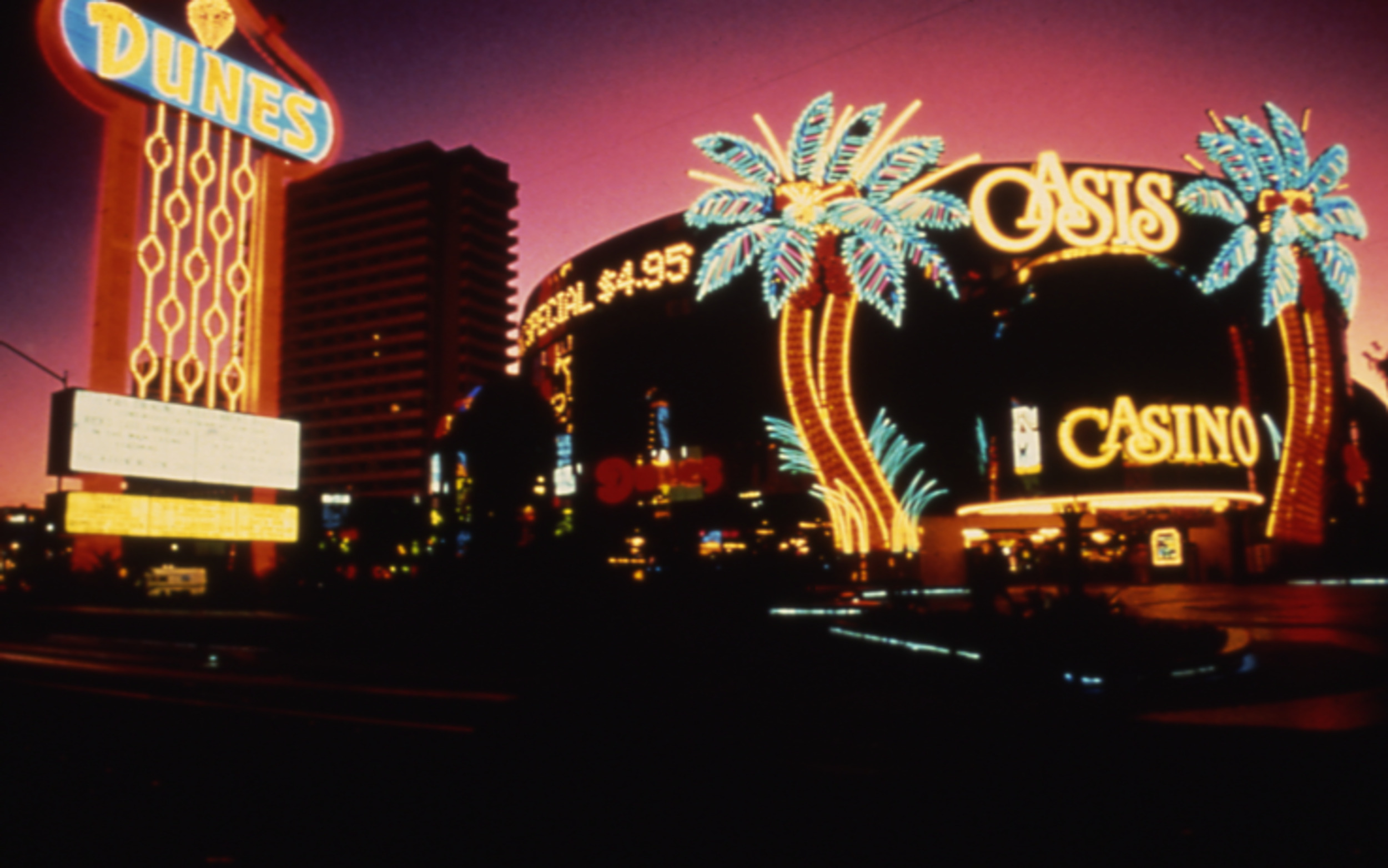 Slide of The Dunes and Oasis Casino, Las Vegas, 1986