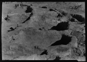 Film transparency of an aerial view of Valley of Fire, Nevada, circa 1930s