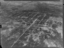 Film transparency of an aerial view of Las Vegas, circa 1930s