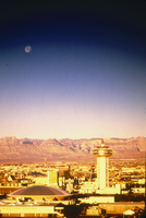 Slide of the moonrise over Las Vegas, 1986