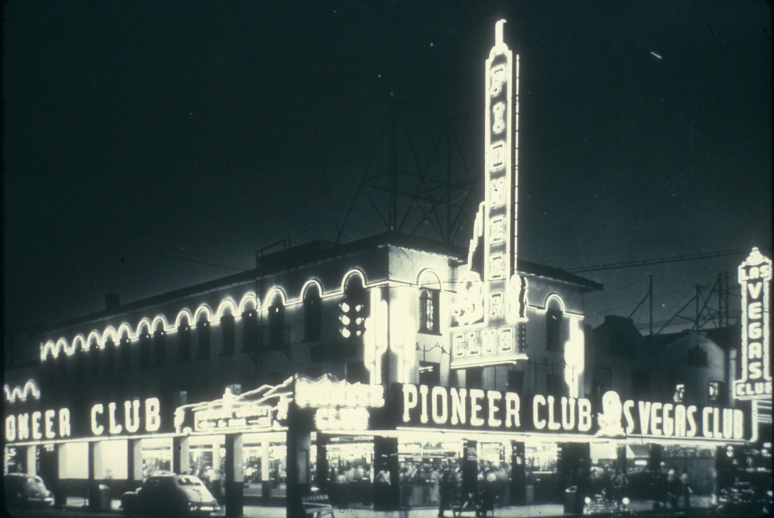 Slide of the Pioneer Club and Las Vegas Club, Las Vegas, circa 1930s