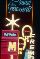 Slide of neon signs on Fremont Street, Las Vegas, circa 1980s