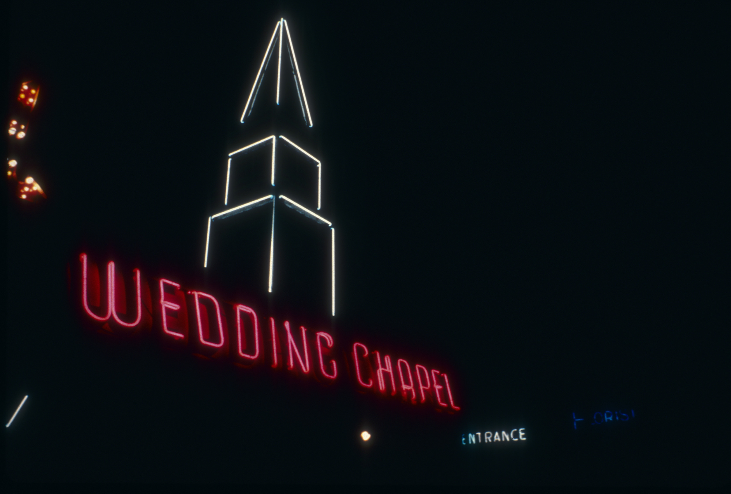 Slide of the Silver Bell Wedding Chapel, Las Vegas, 1986