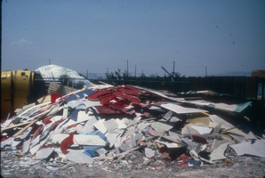 Slide of the Young Electric Sign Company (YESCO) sign graveyard, Las Vegas, 1986