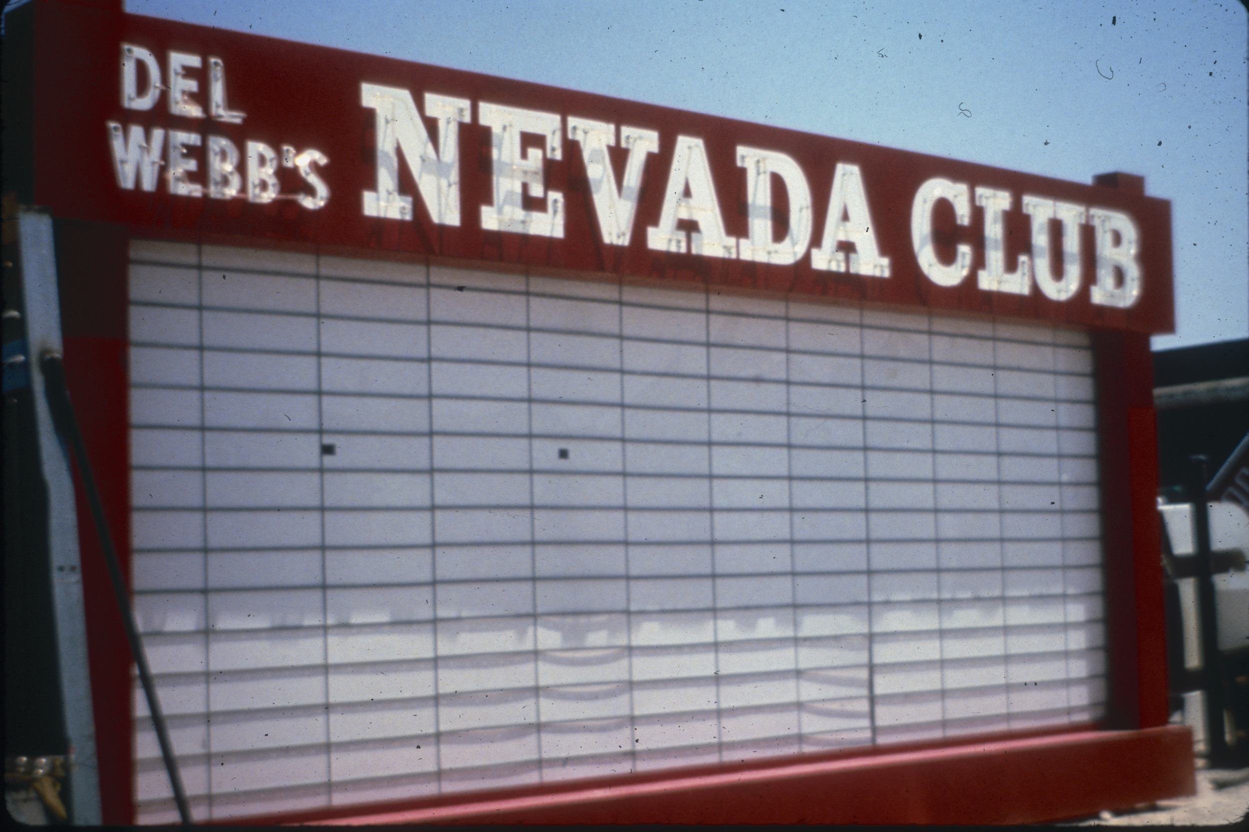 Slide of the Young Electric Sign Company (YESCO) sign graveyard, Las Vegas, 1986