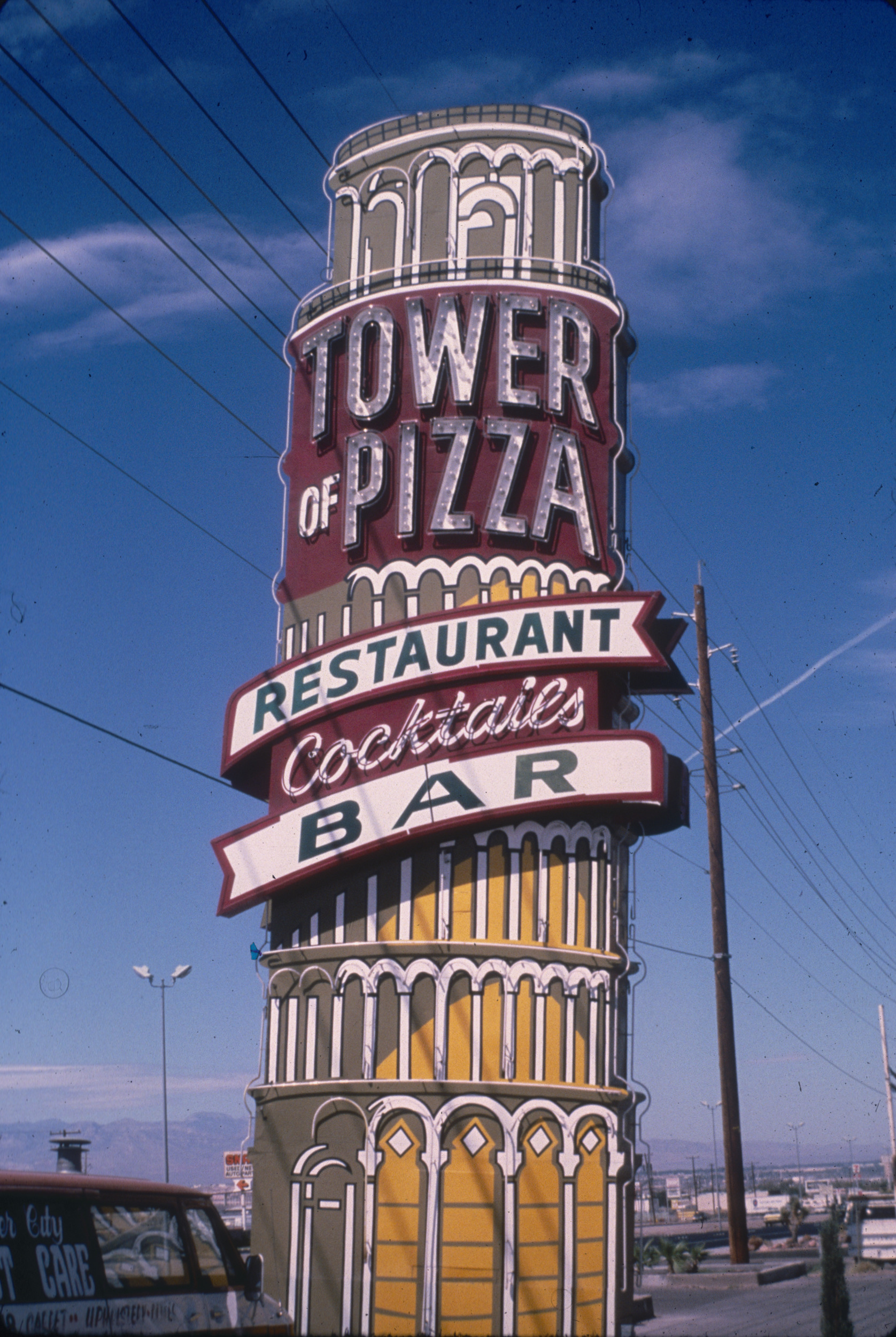 Slide of the Tower of Pizza, Nevada, 1986
