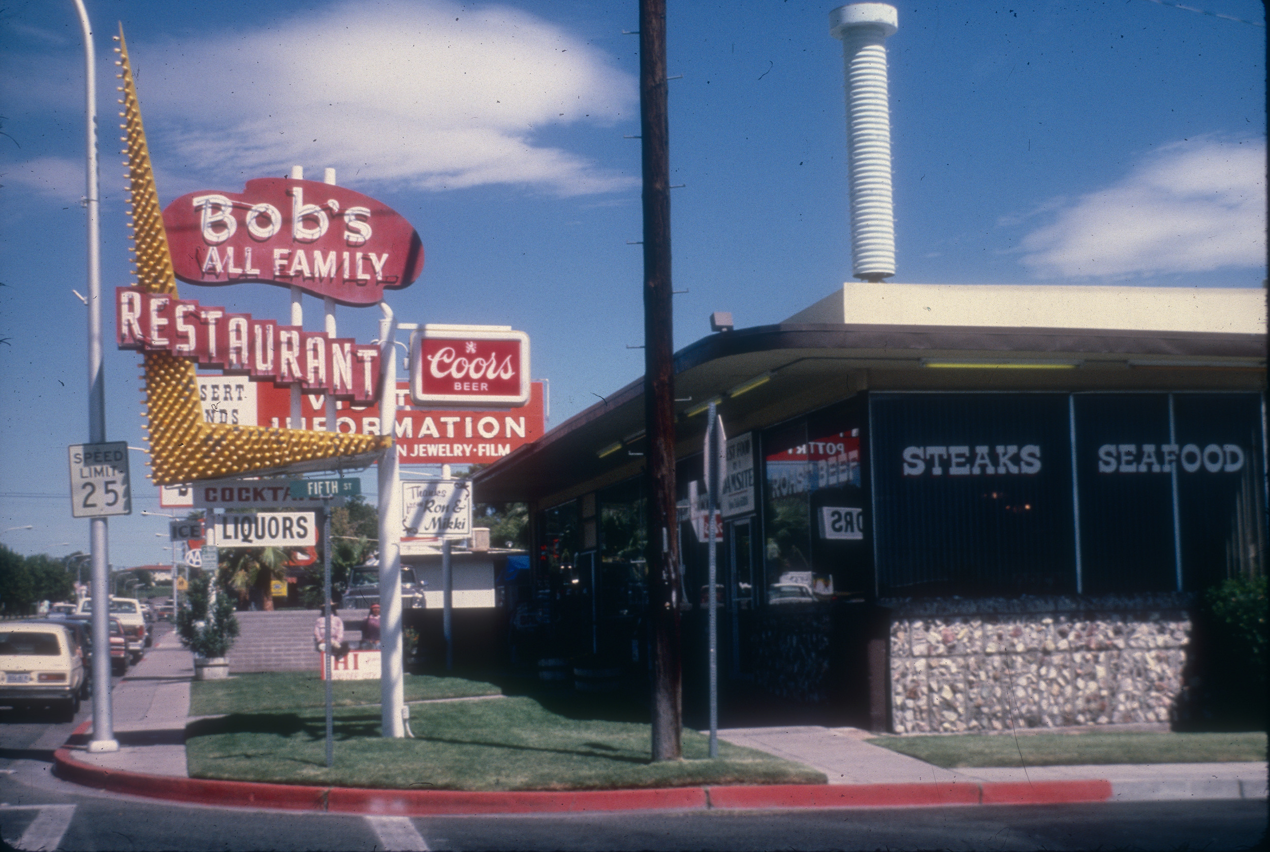 Slide of Bob's All Family Restaurant, Boulder City, Nevada, 1986