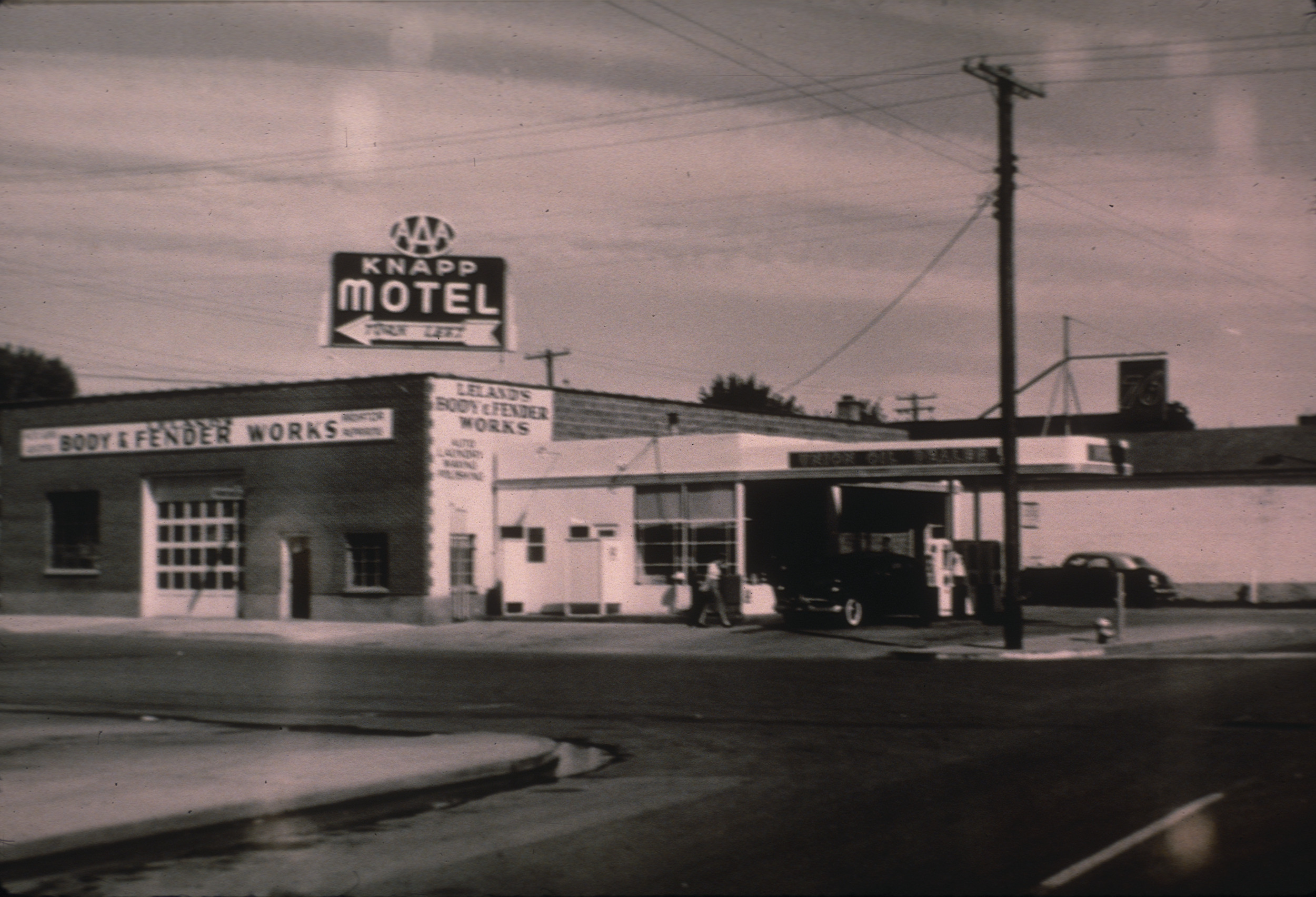 Slide of the Knapp Motel, Elko, Nevada, circa 1950