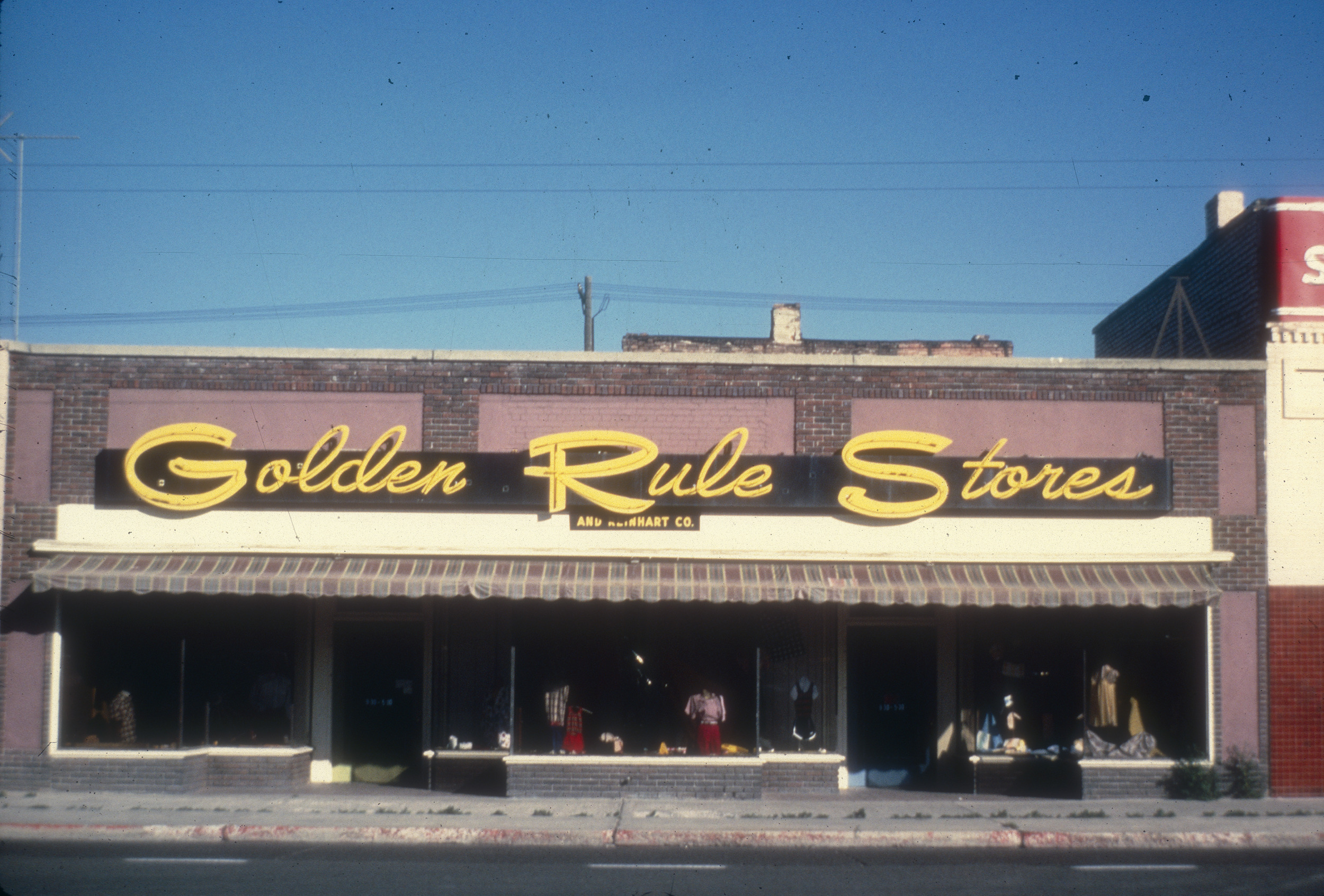 Slide of Golden Rule Stores, Elko, Nevada, 1986