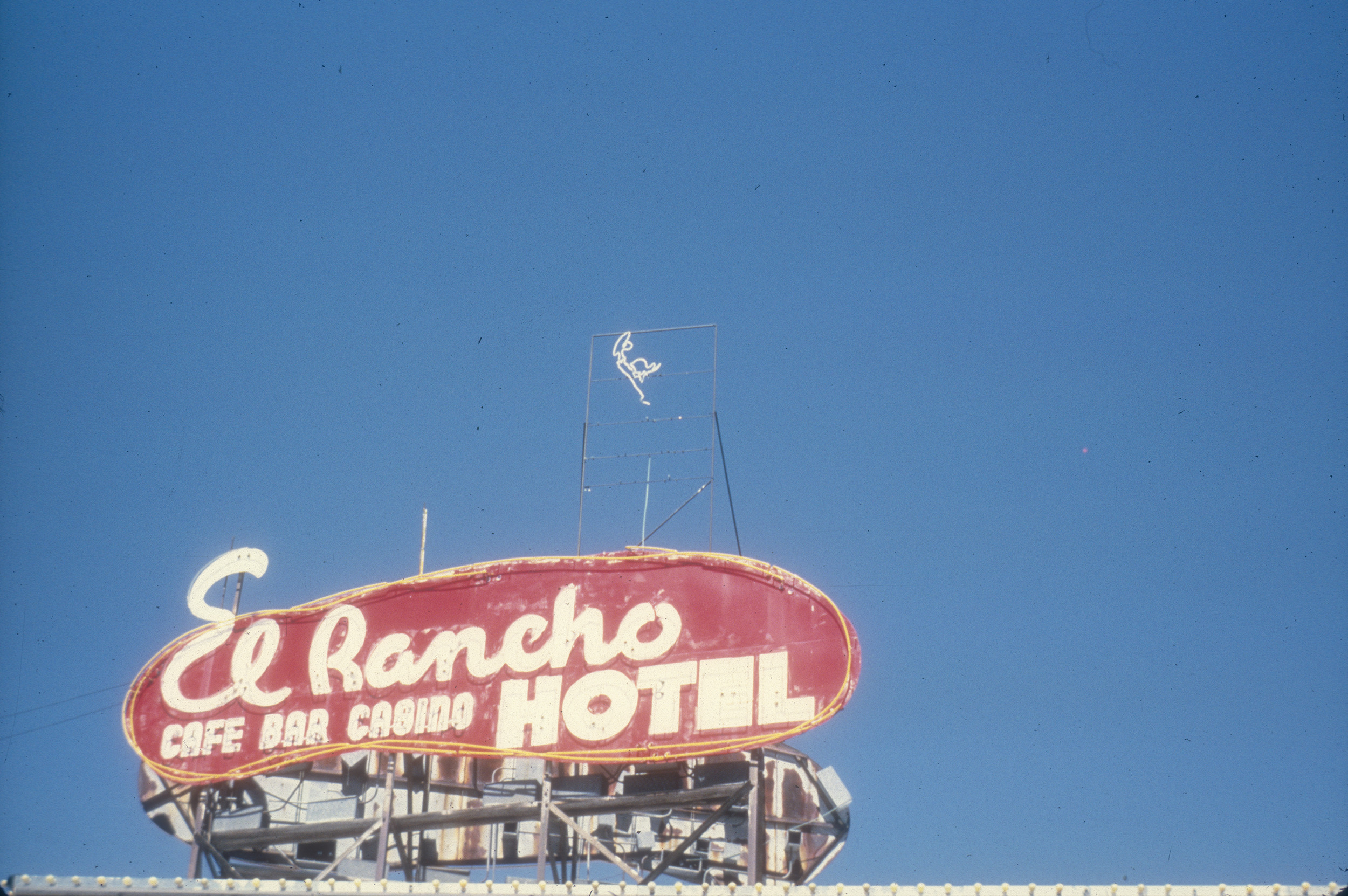 Slide of El Rancho Hotel, Wells, Nevada, 1986