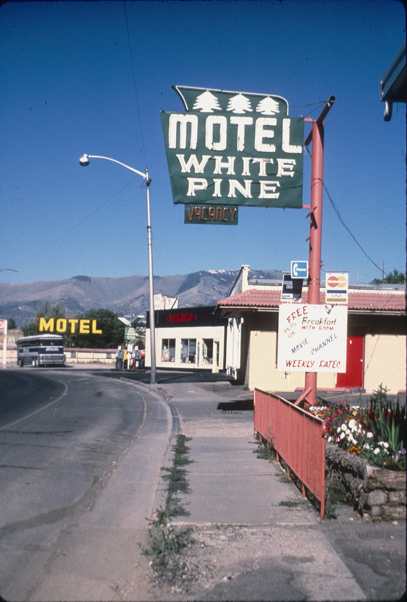 Slide of the White Pine Motel, Ely, Nevada, 1986