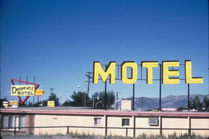 Slide of the Deser-est Motel, Ely, Nevada, 1986