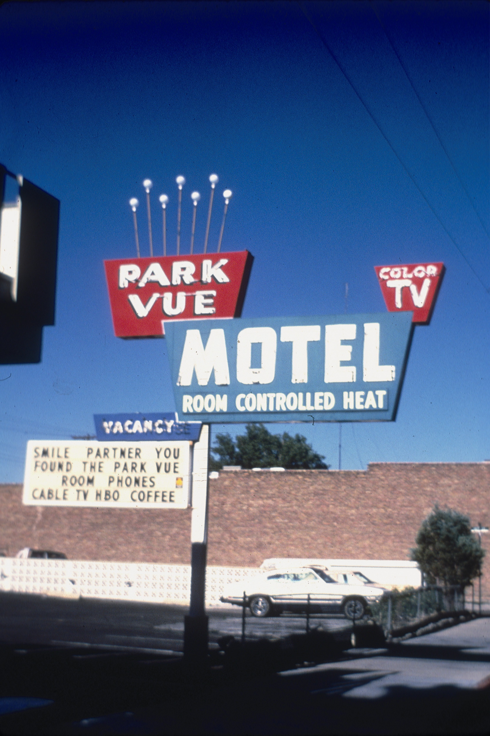 Slide of Park Vue Motel, Ely, Nevada, 1986