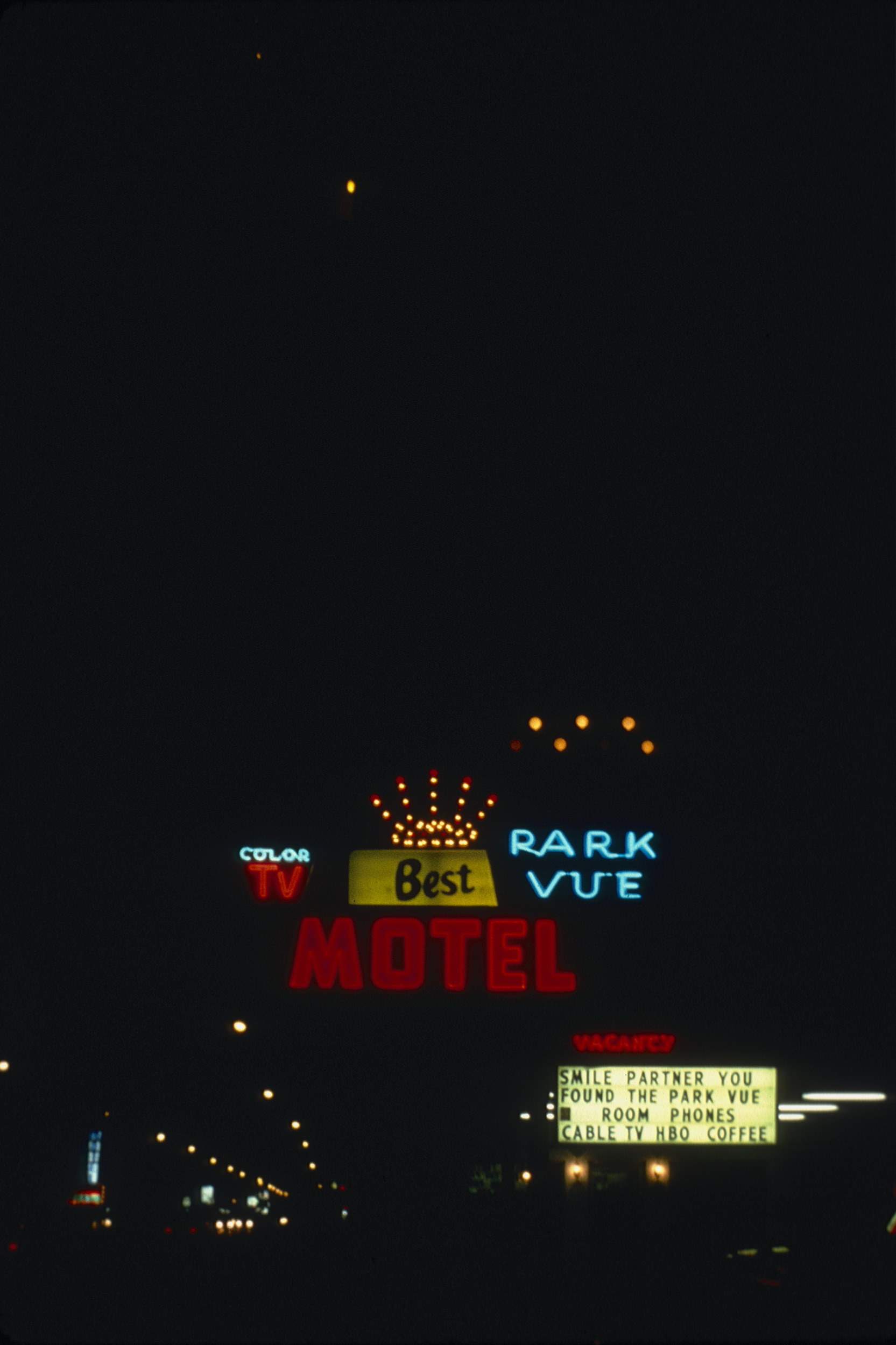 Slide of the Park Vue Motel, Ely, Nevada, 1986