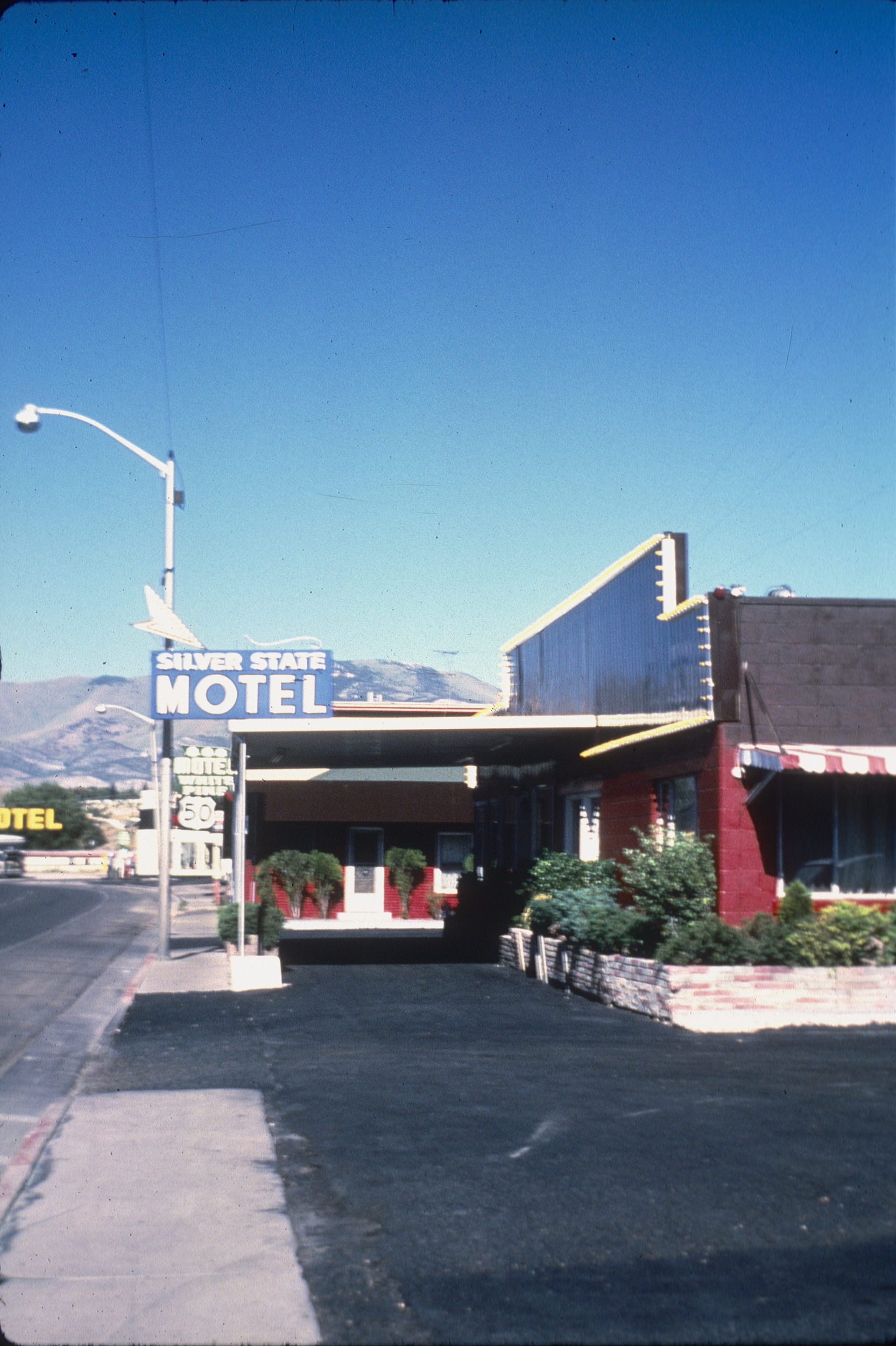 Slide of the Silver State Motel, Ely, Nevada, 1986