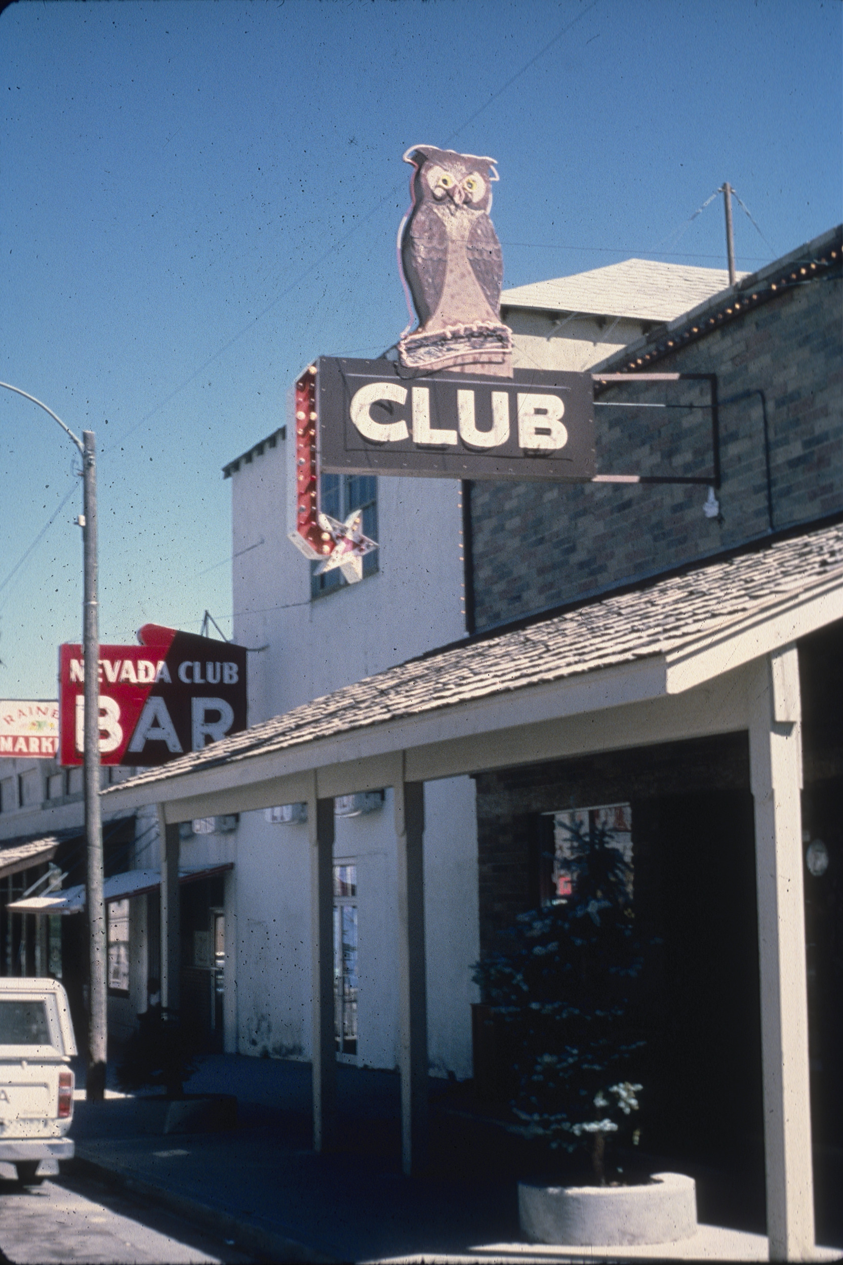 Slide of the Owl Club, Eureka, Nevada, 1986