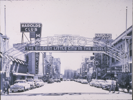 Slide of downtown Reno, Nevada, 1950s