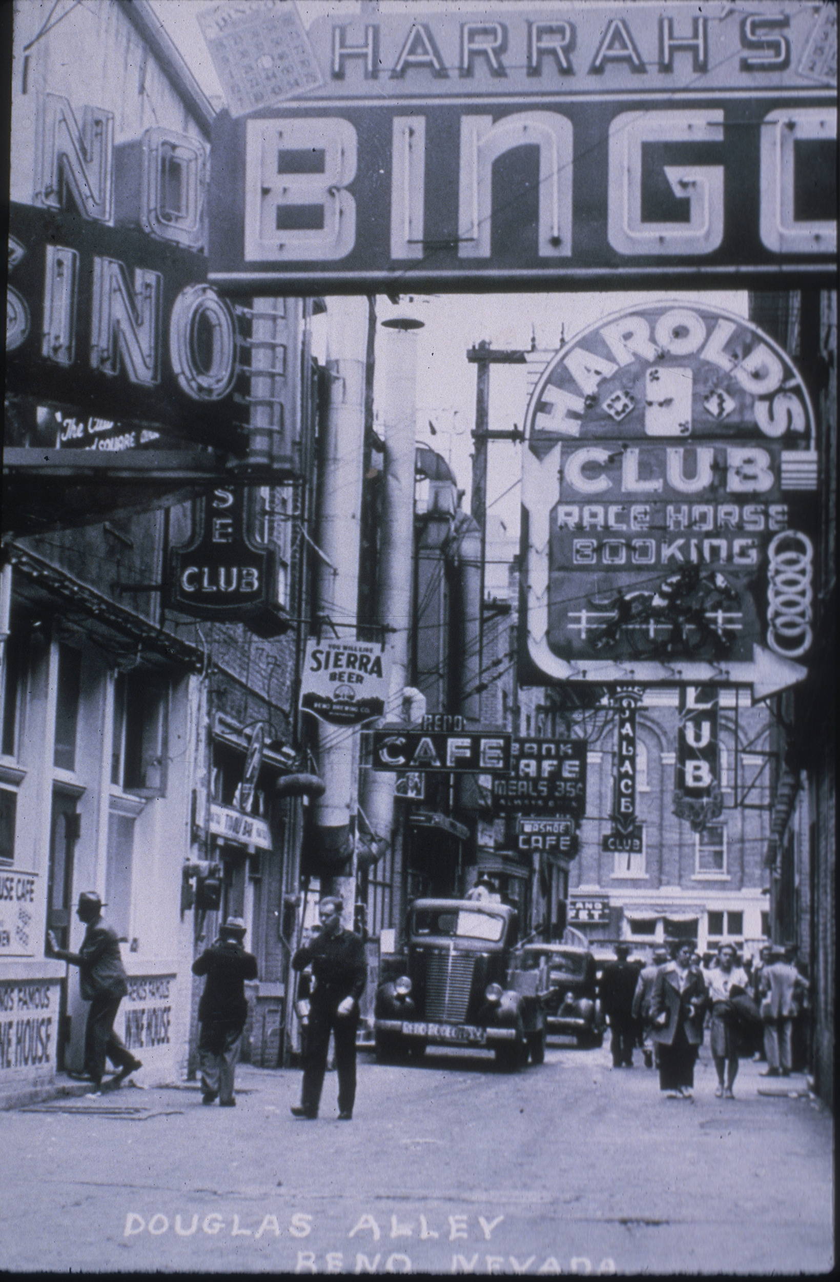 Slide of downtown Reno, Nevada, 1930s