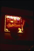 Slide of the neon sign for Club Cal Neva, Reno, Nevada, 1986