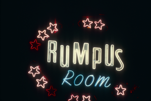 Slide of the neon sign for the Rumpus Room bar, Reno, Nevada, 1986