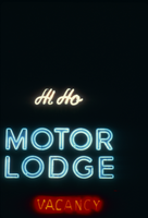 Slide of the neon sign for the Hi Ho Motor Lodge at night, Reno, Nevada, 1986
