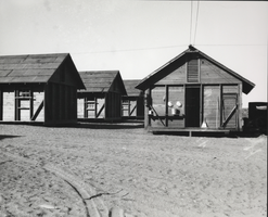 Photograph of wooden buildings in Boulder City, Nevada, April 18, 1931