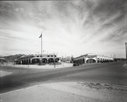 Photograph of Billiards Fountain Service and Boulder City Company Stores, Boulder City, Nevada, September 20, 1933