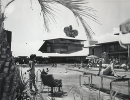 Photograph of the pool area at Wilbur Clark's Desert Inn, Las Vegas, circa 1950s