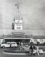 Photograph of the front entrance to the El Rancho Vegas, Las Vegas, circa 1950s