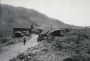 Slide of gate leading into Boulder City, Nevada, August 13, 1931