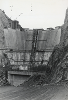 Photograph of construction site, Hoover Dam, circa early 1930s