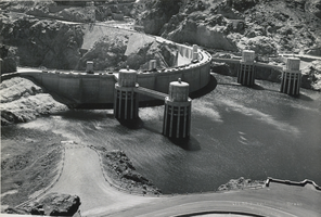 Photograph of dam crest, Hoover Dam, circa 1935-1936