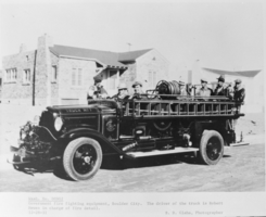 Film transparency of fire fighting equipment, Boulder City, Nevada, December 28, 1931