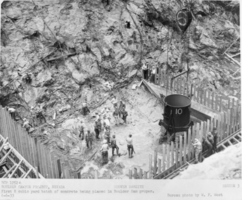 Film transparency of men pouring concrete, Hoover Dam, June 6, 1933