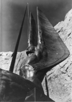 Film transparency of a Winged Figure of the Republic statue, Hoover Dam, circa 1930s