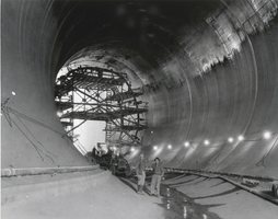Photograph of the completed Diversion Tunnel No. 4, Hoover Dam, October 26, 1932