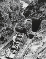 Photograph of the Nevada spillway, Hoover Dam, May 1933