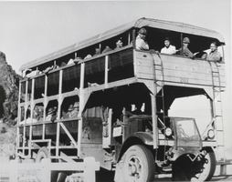 Photograph of motor transport, Boulder City, Nevada, April 12, 1934
