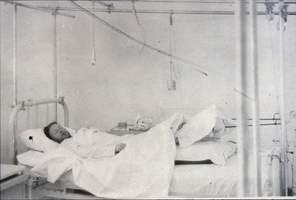 Slide of a patient in a hospital ward, Boulder City, Nevada, December 1, 1931