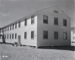 Photograph of Nellis Air Force Base barracks, Nevada, circa 1950s