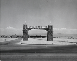 Photograph of the McCarran Field entrance sign, Las Vegas, circa 1940s-1950s