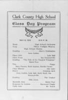 Film transparency of Clark County High School Class Day program, Las Vegas, May 8, 1919